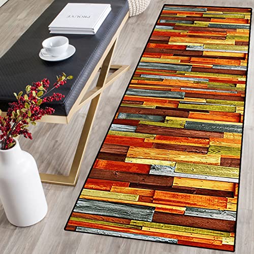 Single tree forest Teppich Läufer - Teppiche - Läufer Flur Teppich，Niederflor Bunter Modern rutschfest Waschbar，Pflegeleicht,Geruchsneutral，für Korridor,Schlafzimmer,Innen Wohnzimmer von Single tree forest