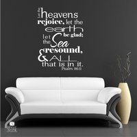 Bibel Vers Wandaufkleber Psalm 96 11 - Vinyl Kunst Schrift Custom Home Decor Bibel Vers Wandaufkleber Psalm 96 11 - Vinyl Kunst Schrift Custom Home Decor von SingleStoneDecals
