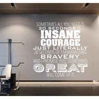 Insane Courage Wandaufkleber Spruch - Vinyl Aufkleber Custom Home Decor von SingleStoneDecals