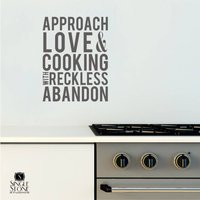 Approach Love & Kochen Wand Aufkleber - Vinyl Worte Custom Home Decor von SingleStoneStudio