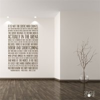 Der Mann in Der Arena Zitat Wandaufkleber - Business Office Vinyl Wörter von SingleStoneStudio