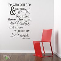 Kinderzimmer Be Who You Are Wandaufkleber Zitat - Vinyl Wand Wörter Custom Home Decor von SingleStoneStudio