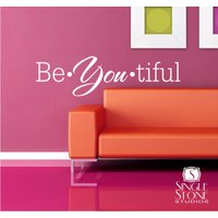 Kinderzimmer Be You Tiful Wandaufkleber Zitat - Vinyl Word Art Custom Home Decor von SingleStoneStudio