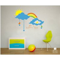Kinderzimmer Wand Aufkleber Glücklicher Tag - Vinyl-Aufkleber-Kunst-Custom-Home Decor von SingleStoneStudio