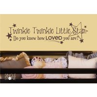 Twinkle Little Star Kinderzimmer Wandaufkleber Personalisierter Vinyl-Aufkleber von SingleStoneStudio