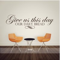 Unser Tägliches Brot Schrift Wandaufkleber - Vinyl Wand Worte Aufkleber Art Custom Home Decor von SingleStoneStudio