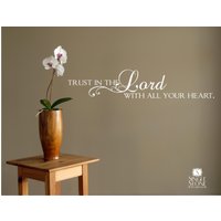 Wandtattoos Trust in The Lord - Vinyl Text Wand Wörter Aufkleber Art Custom Home Decor von SingleStoneStudio