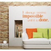 Impossiblebis It's Done Wandtattoo - Nelson Mandela Vinyl Zitat Custom Home Decor Impossiblebis It's Done Wandtattoo - Nelson Mandela Vinyl Zitat Custom Home Decor von SingleStoneStudios