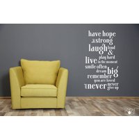 Have Hope Kinderzimmer Wand Aufkleber Zitat - Vinyl Text Kunst Benutzerdefinierte Home Decor von SingleStoneWallArt