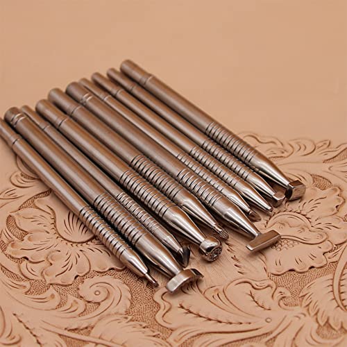 Singen Leder Stamping Werkzeug Full Set Professionelle Stamping Carving Punches 10Pcs 304 Edelstahl DIY Lederhandwerk Werkzeuge von Singring