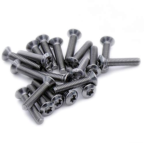 M4 (4 mm x 12 mm) TX-Senkkopf-Maschinenschraube – Edelstahl (A2) (20 Stück) von Singularity Supplies