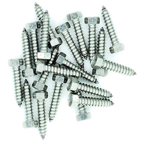 Nr. 8 x 0,7 (4,2 mm x 19 mm) Sechskant-Blechschraube – Edelstahl (A2) (20 Stück) von Singularity Supplies