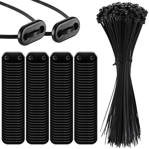 Sinmoe 150 Set Sichtschutz Befestigung Set inklusive Kabelbinder und Befestigung Montage Plättchen PVC Befestigungskit für Sichtschutzmatten Gartenzäune Blickschutz Terrasse Garten Balkon von Sinmoe
