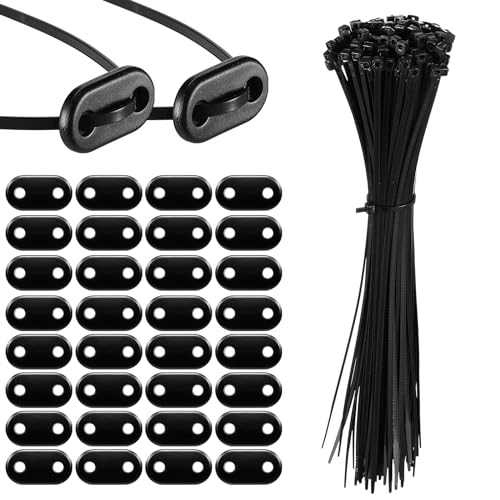 Sinmoe 50 Set Sichtschutz Befestigung Set inklusive Kabelbinder und Befestigung Montage Plättchen PVC Befestigungskit für Sichtschutzmatten Gartenzäune Blickschutz Terrasse Garten Balkon von Sinmoe