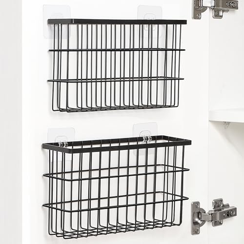 Sinnsally Küchenschranktür-Aufbewahrungsbox,Selbstklebende Wandmontierte Aufbewahrungsbox 2 Stück ,Schrank Organizer Küche,Badezimmer/Kühlschrank Kleine Gegenstände Organizer Sinnsally Küchenschranktür-Aufbewahrungsbox,Selbstklebende Wandmontierte Aufbewahrungsbox 2 Stück ,Schrank Organizer Küche,Badezimmer/Kühlschrank Kleine Gegenstände Organizer von Sinnsally