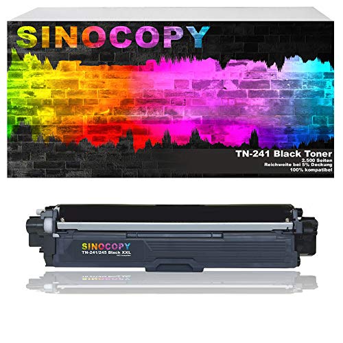 SinoCopy Black XXL Toner für Brother TN-241 TN-245 DCP-9020 CDW HL-3140 3150 3170 CW CDN CDW MFC-9130 9140 9330 TN241 TN245 von Sinocopy