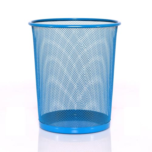 Sinoba Papierkorb Mülleimer Abfalleimer Papiereimer Draht Höhe 26 cm klein 10 Liter (Blau) von Sinoba