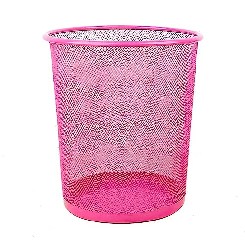 Sinoba Papierkorb Mülleimer Abfalleimer Papiereimer Draht Höhe 34 cm 18 L (Pink) von Sinoba