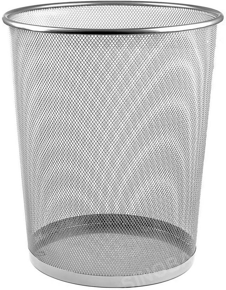 Sinoba Papierkorb Mülleimer Papierkorb Mesh aus Metall Höhe 34 cm 18 L, Drahtmetall von Sinoba