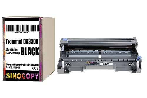SinoCopy Trommeleinheit für Brother DR-3300 HL-5400 5440 5400DNT 5470 5440D 5450 5450D 5450DN 5450DNT 5470DW 5480DW - MFC-8510DN 8510 8520DN 8950DW - DCP-8110DN 8250DN von Sinocopy