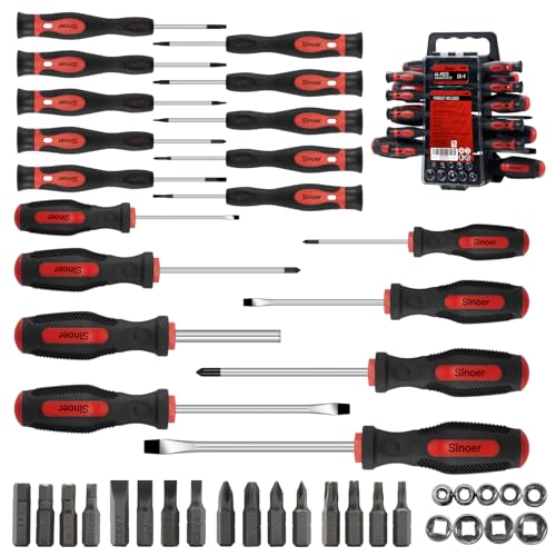 Schraubendreher-Set, 44-teiliger Magnetschraubendreher-Set einschließlich Schlitz, Phillips, metrische Steckdosen, Bits, Präzisionsschraubendreher für die Reparatur zu Hause, DIY-Handwerk Schraubendreher-Set, 44-teiliger Magnetschraubendreher-Set einschließlich Schlitz, Phillips, metrische Steckdosen, Bits, Präzisionsschraubendreher für die Reparatur zu Hause, DIY-Handwerk von Sinoer
