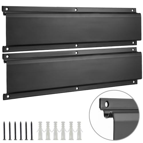 Sinoer 2PCS Tool Organizer, 16 "Metallschienen Lagerung Garage Garten Werkzeug Schiene Montagezubehör, Werkstatt/Garage Aufbewahrungssystem kompatibel von Sinoer