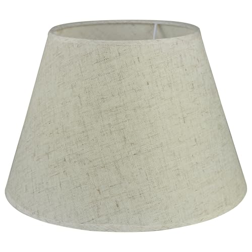 Sinta 30cm/12" Lampenschirme Stoff Moderne Ersatz Lichtschirm Lampenschrim E14/E27 Ersatzschirm klein für Kerze Kristall Kronleuchter Candle Light Wand Licht Tischleuchte,Linen von Sinta