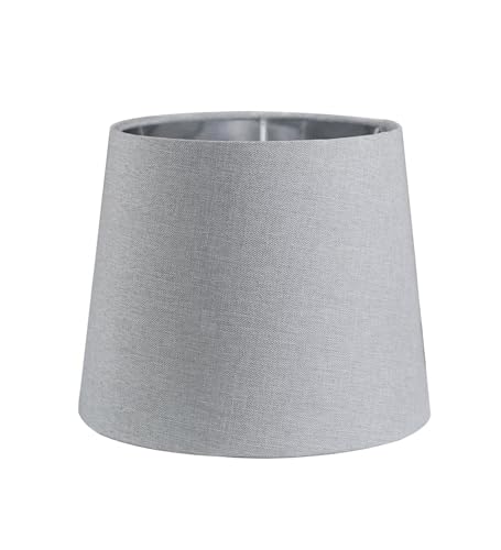 Sinta 7" Modern Tapered Lampenschirm Ersatz Grau Gewebe Einfacher Stil Lichtschattierung Mit Silber Futter für E27/E14 Tischleuchte/Wandleuchte von Sinta