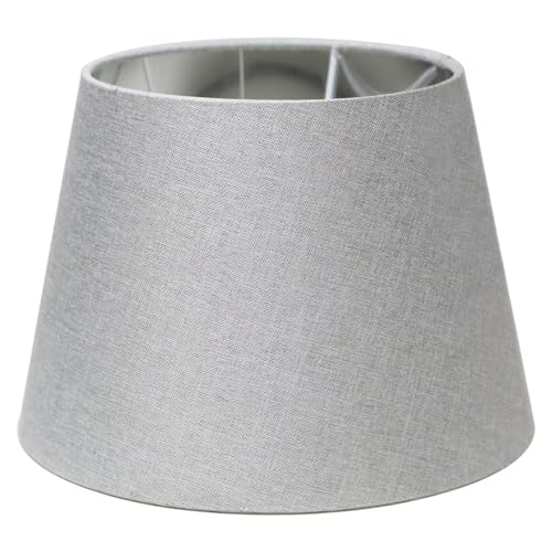 Sinta 9" Modern Tapered Lampenschirm Ersatz Grau Gewebe Einfacher Stil Lichtschattierung Mit Silber Futter für E27/E14 Tischleuchte/Wandleuchte von Sinta