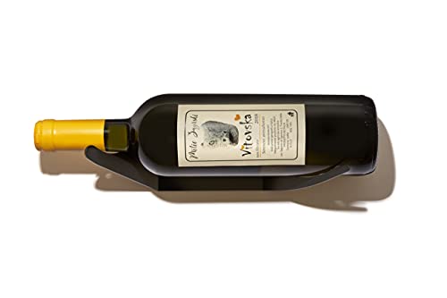 SINTESI 2er Set Opusdivino Weinregal, 1 Flasche, aus Metall, schwarz, für Rot- und Weissweine (2 Regale) von Sintesi