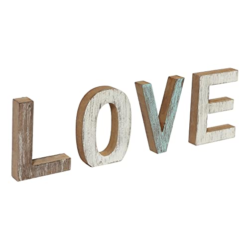 Sintosin LOVE Dekorative Holzbuchstaben Groß, Schriftzug Holz für Wanddekoration, Rustikale Wohndekoration für das Wohnzimmer - Landhausdekoration von Sintosin