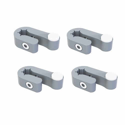 Sintrix Fab 4 x Regalhalterungen Halterung für IKEA DETOLF, extra Regalclips, kompatibel mit IKEA DETOLF Vitrine, Glasregalträger, alle Muttern, Schrauben & Silikonpads im Lieferumfang enthalten von Sintrix Fab