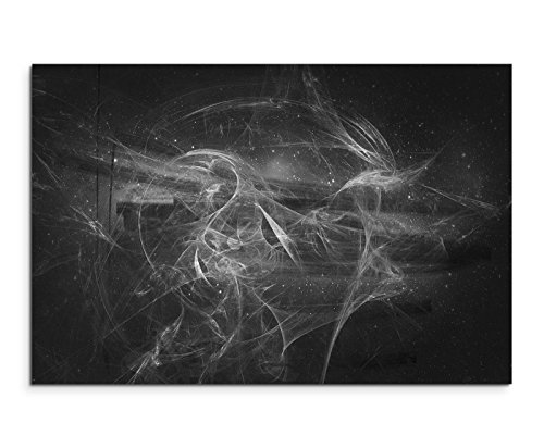 Sinus Art Abstrakt 1088-120x80cm SCHWARZ-Weiss Bilder - Wandbild Kunstdruck in XXL Format - Fertig Aufgespannt – TOP - Leinwand - Wand Bild - Kunst Bild - Wandbild abstrakt XXL von Sinus Art