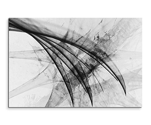 Sinus Art Abstrakt 1483-120x80cm SCHWARZ-Weiss Bilder - Wandbild Kunstdruck in XXL Format - Fertig Aufgespannt – TOP - Leinwand - Wand Bild - Kunst Bild - Wandbild abstrakt XXL von Sinus Art