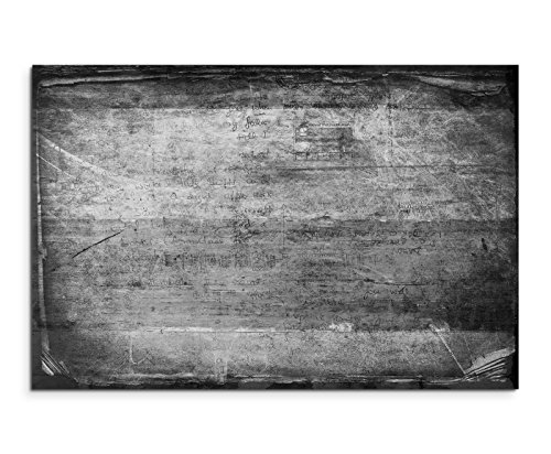 Sinus Art Abstrakt 1053-120x80cm SCHWARZ-Weiss Bilder - Wandbild Kunstdruck in XXL Format - Fertig Aufgespannt – TOP - Leinwand - Wand Bild - Kunst Bild - Wandbild abstrakt XXL von Sinus Art