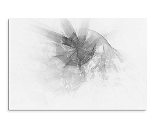 Sinus Art Abstrakt 1148-120x80cm SCHWARZ-Weiss Bilder - Wandbild Kunstdruck in XXL Format - Fertig Aufgespannt – TOP - Leinwand - Wand Bild - Kunst Bild - Wandbild abstrakt XXL von Sinus Art