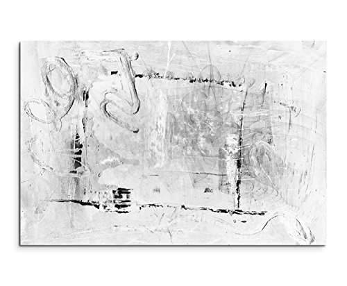 Sinus Art Abstrakt 1217-120x80cm SCHWARZ-Weiss Bilder - Wandbild Kunstdruck in XXL Format - Fertig Aufgespannt – TOP - Leinwand - Wand Bild - Kunst Bild - Wandbild abstrakt XXL von Sinus Art