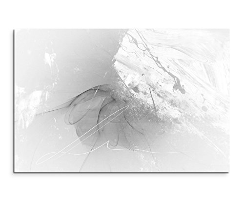 Sinus Art Abstrakt 1229-120x80cm SCHWARZ-Weiss Bilder - Wandbild Kunstdruck in XXL Format - Fertig Aufgespannt – TOP - Leinwand - Wand Bild - Kunst Bild - Wandbild abstrakt XXL von Sinus Art