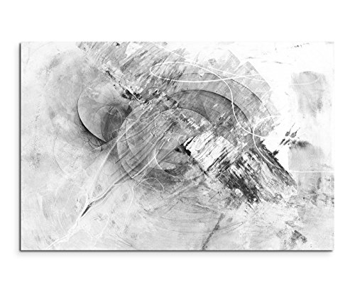 Sinus Art Abstrakt 1312-120x80cm SCHWARZ-Weiss Bilder - Wandbild Kunstdruck in XXL Format - Fertig Aufgespannt – TOP - Leinwand - Wand Bild - Kunst Bild - Wandbild abstrakt XXL von Sinus Art