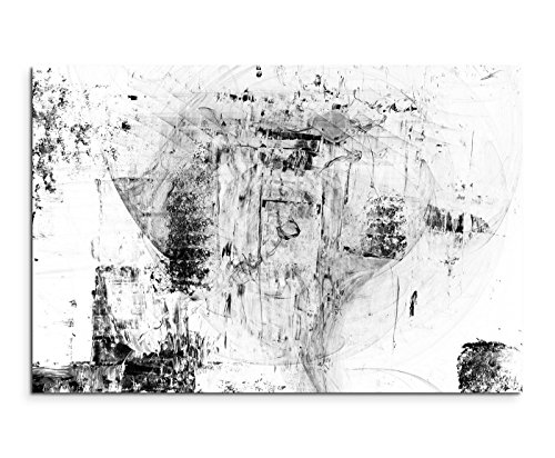 Sinus Art Abstrakt 1419-120x80cm SCHWARZ-Weiss Bilder - Wandbild Kunstdruck in XXL Format - Fertig Aufgespannt – TOP - Leinwand - Wand Bild - Kunst Bild - Wandbild abstrakt XXL von Sinus Art