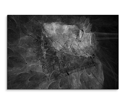 Sinus Art Abstrakt 1433-120x80cm SCHWARZ-Weiss Bilder - Wandbild Kunstdruck in XXL Format - Fertig Aufgespannt – TOP - Leinwand - Wand Bild - Kunst Bild - Wandbild abstrakt XXL von Sinus Art