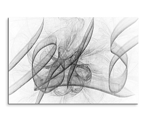 Sinus Art Abstrakt 1497-120x80cm SCHWARZ-Weiss Bilder - Wandbild Kunstdruck in XXL Format - Fertig Aufgespannt – TOP - Leinwand - Wand Bild - Kunst Bild - Wandbild abstrakt XXL von Sinus Art