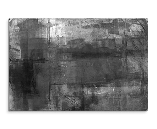 Sinus Art Abstrakt 820-120x80cm SCHWARZ-Weiss Bilder - Wandbild Kunstdruck in XXL Format - Fertig Aufgespannt – TOP - Leinwand - Wand Bild - Kunst Bild - Wandbild abstrakt XXL von Sinus Art
