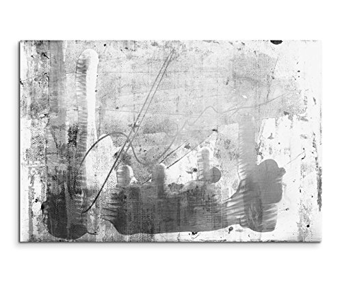 Sinus Art Abstrakt 827-120x80cm SCHWARZ-Weiss Bilder - Wandbild Kunstdruck in XXL Format - Fertig Aufgespannt – TOP - Leinwand - Wand Bild - Kunst Bild - Wandbild abstrakt XXL von Sinus Art