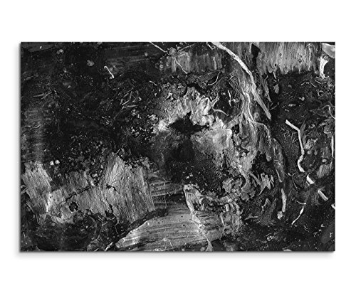 Sinus Art Abstrakt 890-120x80cm SCHWARZ-Weiss Bilder - Wandbild Kunstdruck in XXL Format - Fertig Aufgespannt – TOP - Leinwand - Wand Bild - Kunst Bild - Wandbild abstrakt XXL von Sinus Art