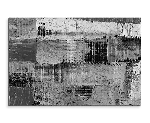 Sinus Art Abstrakt 923-120x80cm SCHWARZ-Weiss Bilder - Wandbild Kunstdruck in XXL Format - Fertig Aufgespannt – TOP - Leinwand - Wand Bild - Kunst Bild - Wandbild abstrakt XXL von Sinus Art