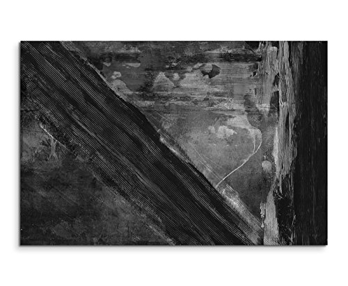 Sinus Art Abstrakt 924-120x80cm SCHWARZ-Weiss Bilder - Wandbild Kunstdruck in XXL Format - Fertig Aufgespannt – TOP - Leinwand - Wand Bild - Kunst Bild - Wandbild abstrakt XXL von Sinus Art