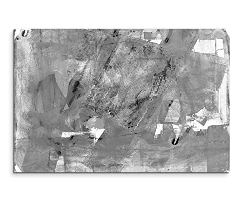 Sinus Art Abstrakt 929-120x80cm SCHWARZ-Weiss Bilder - Wandbild Kunstdruck in XXL Format - Fertig Aufgespannt – TOP - Leinwand - Wand Bild - Kunst Bild - Wandbild abstrakt XXL von Sinus Art