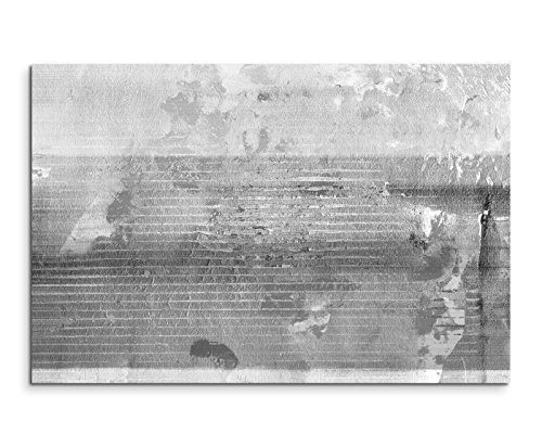 Sinus Art Abstrakt 967-120x80cm SCHWARZ-Weiss Bilder - Wandbild Kunstdruck in XXL Format - Fertig Aufgespannt – TOP - Leinwand - Wand Bild - Kunst Bild - Wandbild abstrakt XXL von Sinus Art