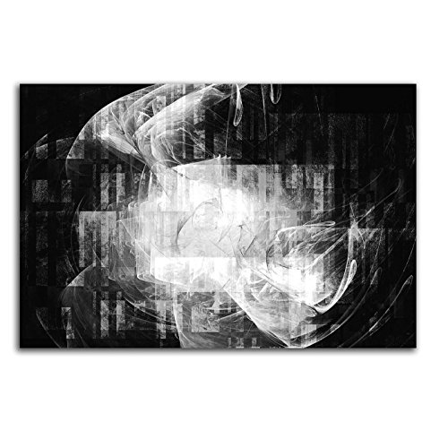Sinus Art Abstrakt211-120x80cm SCHWARZ-Weiss Bilder - Wandbild Kunstdruck in XXL Format - Fertig Aufgespannt – TOP - Leinwand - Wand Bild - Kunst Bild - Wandbild abstrakt XXL von Sinus Art